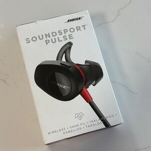 Bose SoundSport Pulse Wireless Earbuds - Black and Red